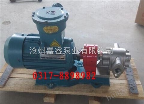 嘉睿泵业生产各种型号齿轮油泵KCB铜齿轮油泵不锈钢齿轮油泵